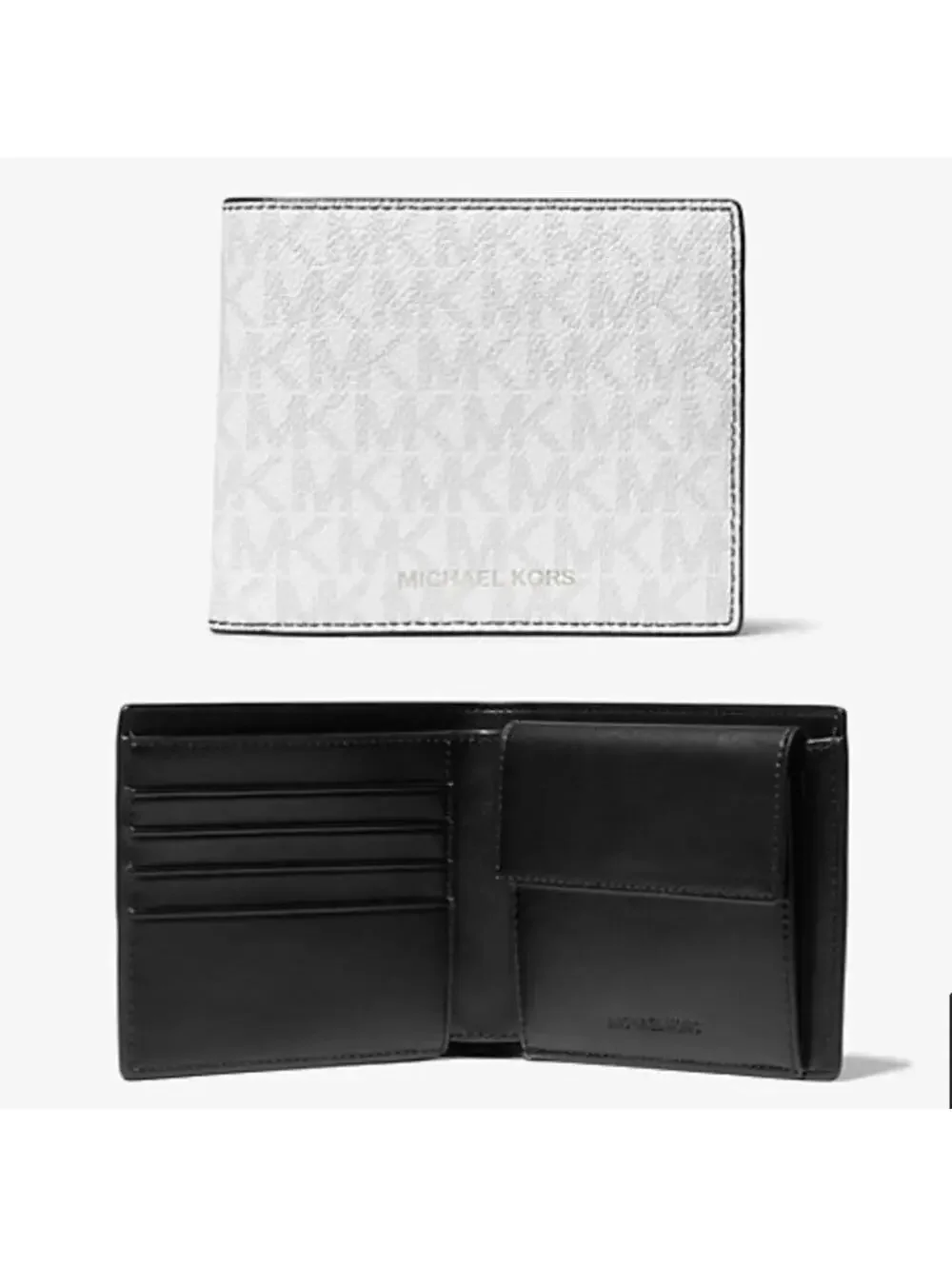 NWT Michael Kors | Cooper Logo Billfold Wallet With Coin Pouch in Bright White